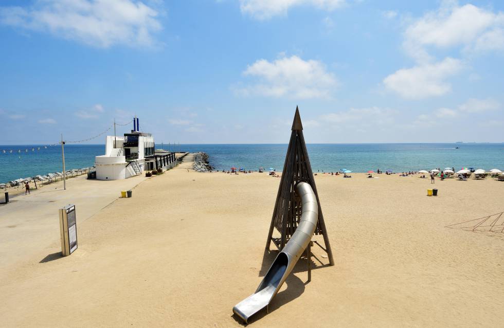 El arenal de la Mar Bella, en Barcelona.