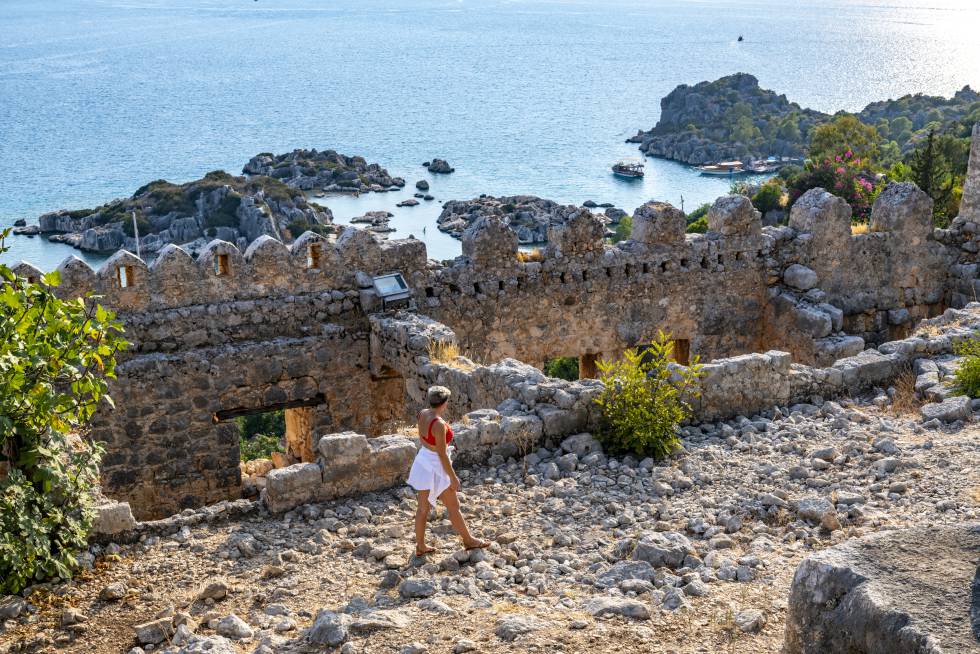 El castillo en el aislado pueblo de Kaleköy.