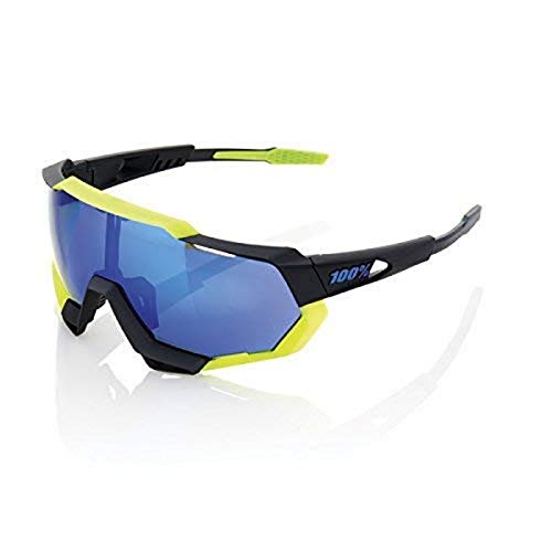 Inconnu 100% Speedtrap – Gafas de Sol Unisex, Color Negro/Amarillo