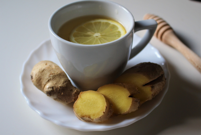 Infusión de jengibre con limón.