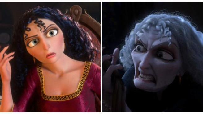 Gothel, la madrastra de Rapunzel, es un claro ejemplo de persona con miedo a envejecer.